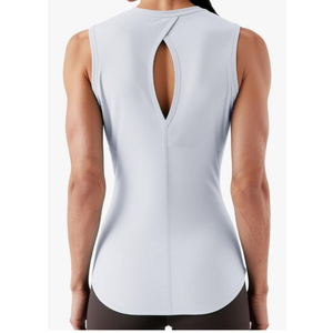 Women's Open Back Workout Tops - Sleeveless Yoga Tank Tops for Women, Moisture-Wicking Athletic Shirts for Running 3XL
