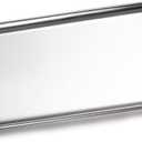 IMEEA Small Silver Tray Rectangular SUS304 Stainless Steel Bathroom Tray for Jewelry, Perfume, Vanity, Serving, 8 x 4.6 inch