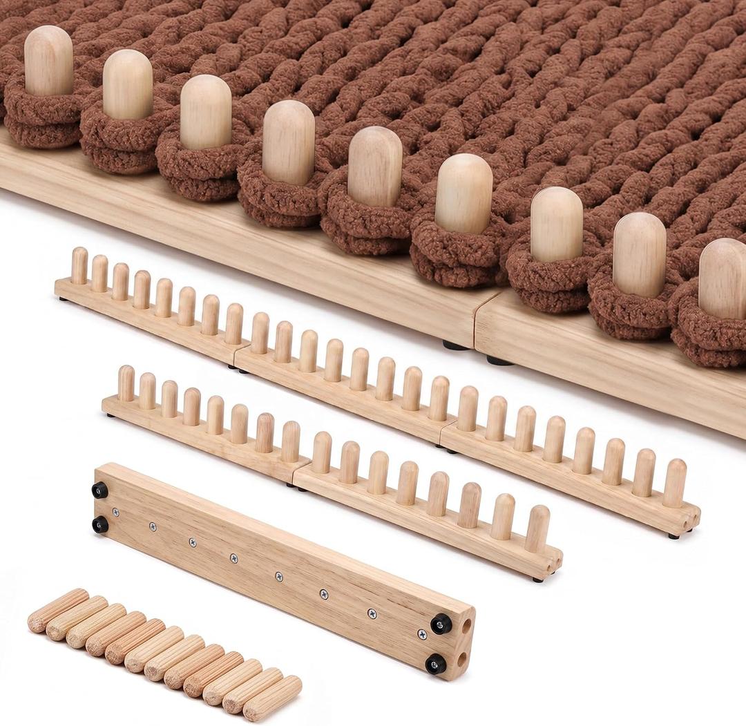 80 Inch Chunky Blanket Loom Kit Wooden Loom for Chunky Blanket