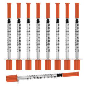 U-100 Disposable Syringes with Needle,1ml/cc,30G 5/16" (8mm), Individually Wrapped 100 Pack| Lab Supplies