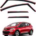 in-Channel Rain Guards Window Visor for Chevy Bolt EV 2017-2023
Shields Vent Deflector Shade Wind Dark Smoke 2018 2019 2020 2021 2022 17 18 19 20 21 22 23, Tape-On Inside-Mount, 4PCS