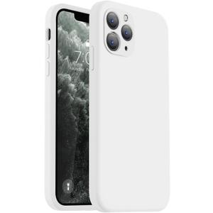 Vooii Compatible with iPhone 11 Pro Case, Upgraded Liquid Silicone with [Flat Edges] [Camera Protection] [Soft Anti-Scratch Microfiber Lining] Phone Case for iPhone 11 Pro 5.8 inch - White
