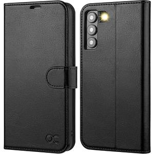 OCASE Compatible with Galaxy S22 5G Wallet Case, PU Leather Flip Folio Case with Card Holders RFID Blocking Kickstand [Shockproof TPU Inner Shell] Phone Cover 6.1 Inch (2022) - Black