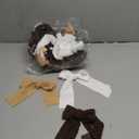 HunnmingRe 24 Pcs Brown Christmas Bow Tree Ornaments Natural Rustic Faux Fur Bow Ornaments 5 x7 Inch Bows Decorative for Xmas Tree Garland Wreath Decorations (Camel, Brown, White)