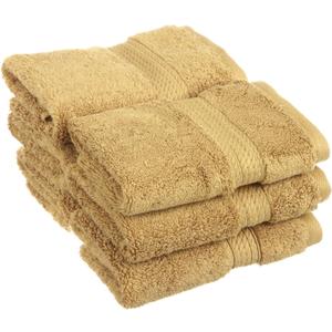 Superior Egyptian Cotton Pile Face Towel/Washcloth Set of 6, Ultra Soft Luxury Towels, Thick Plush Essentials, Absorbent Heavyweight, Guest Bath, Hotel, Spa, Home Bathroom, Shower Basics, Toast