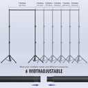 Eocnrhe Backdrop Stand Kit - 6 Widths, 10x7.5ft Adjustable Background Stand for Parties & Studio Photography