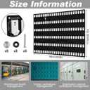 Beeveer Acrylic Key Holder Board with 150 Hooks, Wall Mount Organizer,Black