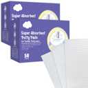 100 Packs Super Absorbent Urine Pads Portable Child Used with Travel Potty Bags Disposable Liners for Toddlers, Toilet Seat for Kids Pee Training