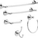 Delta Towel Rack | 24 Inch Polished Chrome Towel Bar for Bathroom, Kitchen | Cassidy Accessories