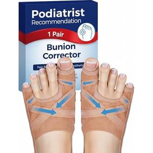 Habioer Bunion Corrector for Women & Men, Breathable Toe Straightener for the Thumb and Little Toe, Comfortable & Adjustable for Day/Night Use, Bunion Relief Splint(1 Pair, Small)