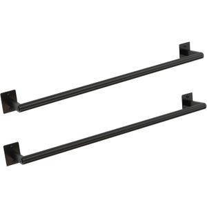 2 Packs 24 Inch Bathroom Towel Bar, Matte Black Towel Racks for Bathroom, JIAPAIDUO Bathroom Towel Rack Wall Mounted, Bath Hand Towel Holder Organizer, Modern Home Decor Towel Rod