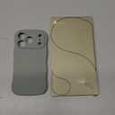 SuydanBox Magnetic for iPhone 17 Pro Case, [Full Camera Protection][Compatible with MagSafe] Cute Wave Frame Silicone Shockproof Protective Phone Case for iPhone 17 Pro 6.3", Calke Green