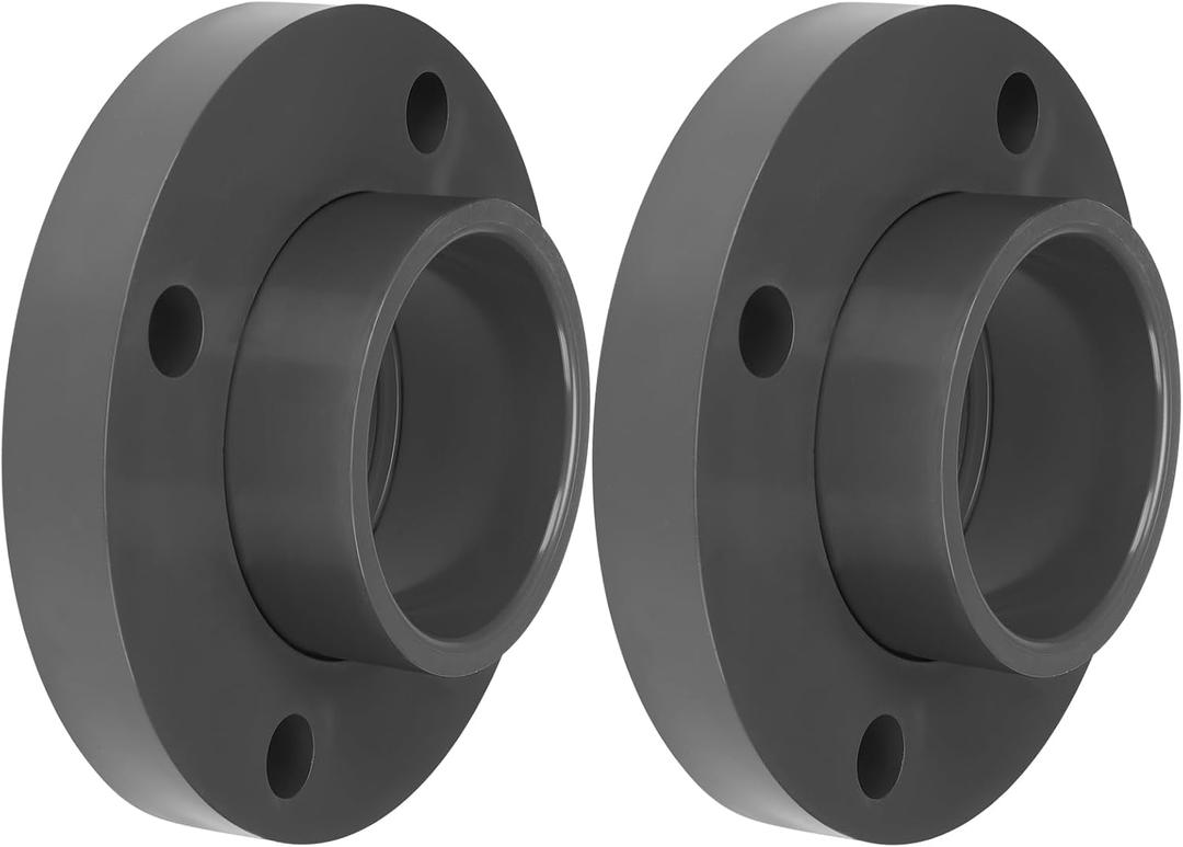 Pangda 2 Pcs 3 PVC Van Stone Flange PVC Pipe Fitting Slip Socket Van Stone Flange Schedule 80 Slip Socket for Industrial and Plumbing Systems Gray