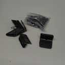 Heavy Duty Self Locking Fence Gate Lock Latch Stainless Steel, Wooden Post Mount Gate Door Latch Matte Black 1Pack