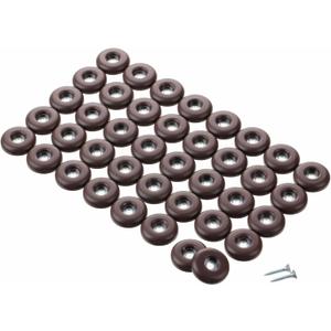 3/4" Screw on Furniture Sliders-Furnigear Heavy Duty PTFE (Teflon) Chair Leg Slides Glides Move Your Furniture Easy & Safely - Best Floor Protector(Brown-40pack)