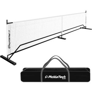 PICKLETECH 4.0 Slim Version Portable Pickleball Nets Outdoor Game 22 FT Pickleball Net-USAPA Regulation Size-Pickle Ball Net System with Carrying Bag for Driveway