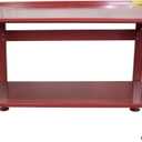 K Tool International 75111 60" x 34" Heavy Duty Work Table for Garages, Repair Shops and DIY, 1200 lb., 31" Height, Raised Edges, Bottom Shelf, Leveling Feet, 13 Gauge Steel, Powder Coated Finish, Red