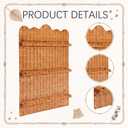 Rattan Wicker Wall Shelf 3 Tier Scalloped Floating Shelves Handwoven Mounted Organizer, Boho Natural Hanging Storage Rack, 25.5 x 2 x 34 In, Living Room, Bedroom, Entryway
