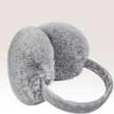 2 x LCXSHYE Winter Ear Warmers for Women Foldable Soft Fluffy Ear muffs Girls Cute Ear Covers for Cold Weather (Beige)