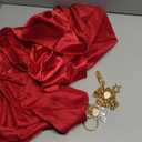 CICOCI Men Pirate Costume Accessories Set for Women: Pirate Hat, Head Scarf, Sash, Belt, Dress Accessories - Gold (Red)