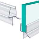 POZIA Clear Frameless Glass Shower Door Bottom Seal | Shower Door Sweep for Leak-Proof, Quick Installation to Create Reliable Water Barrier (2PACK-3/8in-23mm Gap)
