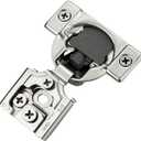 60 Pack 30 Pairs 5/8 inch Overlay Soft Close Hinges for Kitchen Cabinet Hinges Satin Nickel Hidden Hinges Stainless Steel Concealed Hinge self Closing