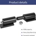 4-Pack Barrel Gate Hinge 5 inches Heavy Duty Weld-On Install Fence 450 Lbs Capacity for Swing Door Trailer Ramp Door