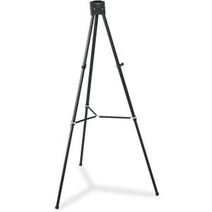 Quartet Easel, Aluminum, Heavy-Duty, Telescoping, 66" Max. Height, Supports 45 Lbs, Black (56EX)