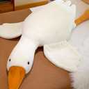 Ryttir Giant Goose Plush - 35" Extra Soft Goose Stuffed Animal Hugging Pillow with Rotund Belly,Safety Nursery Decor & Sensory Comfort Toy,Cuddle Companion for Kids(Valentine Gender Neutral Gift)