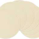 SHACOS Round Braided Placemats Set of 6 Round Table Mats for Dining Tables 15 inch (Cream, 6)