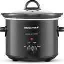 Elite Gourmet MST-350B Electric Slow Cooker, Adjustable Temp, Entrees, Sauces, Stews & Dips, Dishwasher Safe Glass Lid & Crock (3 Quart, Black)