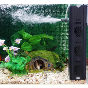 COOSPIDER The 4-in-1 Removable fits Aquarium Filters Turtle Tank Filter from 40 to 150 gallons. The Built-in Aquarium Filter has an Adjustable Flow Rate of 100-400 GPH