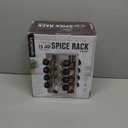 Kamenstein 16 Jar Heritage Revolving Countertop Spice Rack Organizer with Spices Included, FREE Spice Refills for 5 years, Brushed Stainless Steel with Black Caps