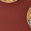 maxmill Rectangle Weaved Design Tablecloth Waterproof Spillproof Fall Table Cloth, Kitchen Dining Room Thanksgiving Decoration, Fabric Table Cover Halloween Party, 60 x 84 Inch, Rustic Brick