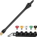 Pressure Washer Wand 308494075 with 5 Spray Nozzles and 1 Tips Holder for Ryobi, Portland, Husky Pressure Washer Gun