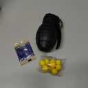 Toy-Hand Grenade for CS Battle Game, with 9 Foam Model Tactical CS-Grenade Fun Impact Gel Toys Halloween Outdoor Sport for Age 14 Years Old and up and Adults, Black