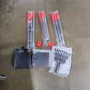 Pooper Scooper, Long Handle Dog Pooper Scooper, Heavy Duty Stainless Steel Rake with Tray & Spade Set for Pet Waste Removal, for Grass, Dirt or Gravel (Red)