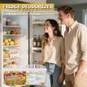 Refrigerator Deodorizer, Newly 2-in-1 Fridge Deodorizer, More Effective Than Baking Soda. Deodorizer Suitable For Refrigerators, Cars & Indoor Spaces, Food-Grade Material, Grapefruit Flavor (4 pcs)