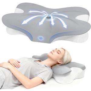 Cervical Neck Pillow for Neck Pain Relief, Ergonomic Contour Memory Foam Pillow with Breathable Pillowcase, Neck Support Pillow for Side, Back, Stomach Sleepers
