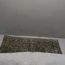 LEEVAN Green Vintage Hallway Runner 2.5x12,Distressed Floral Long Kitchen Runner Rug,Soft Washable Indoor Runner Rug Non Slip for Entryway,Bathroom,Laundry Room,Bedroom,Office