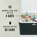 Coleman Vintage 54qt Steel Belted Cooler, Keeps Ice Up to 4 Days, 85-Can Capacity Hard Cooler with Drain & Have-A-Seat Lid