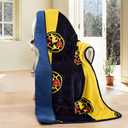 Club America Silk Touch Sherpa Lined Throw Blanket 50x60"