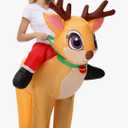 Inflatable Reindeer Costume for Adults - Blow Up Elk Deer Halloween & Christmas Costume for Women & Men Cosplay