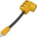 RV Electrical Power Adapter Cord-15A Male to 50A Female RV Power Cord 12inch 10/3 STW,NEMA 5-15P 15 Amp Plug to 14-50R 50 Amp Receptacle,Rated for 15A/125V,Not for EV Charger(CR1550)