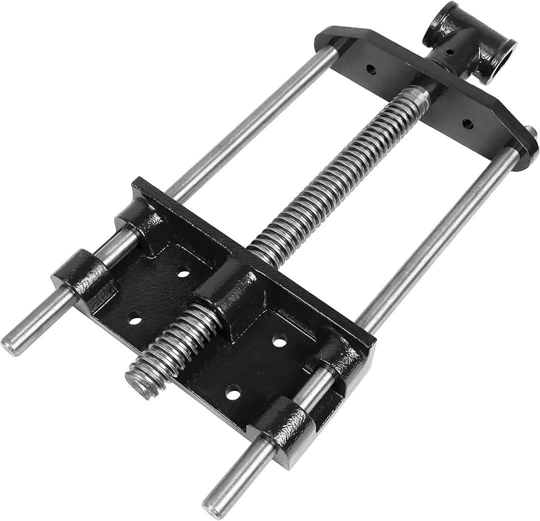 HFS(R) Woodworking Bench Vise, Heavy Duty Front Screw Vise for Workbench Chrome plating Leg Vise Hardware Woodworking (7IN)