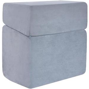Adjustable Foot Rest for Under Desk at Work,Suitable for Offices Gaming Homes Air Travel and Features a Zippered Connection Design and Under Desk Leg Rest,Removable and Washable Fabric Cover (Gray)