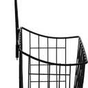AVLA 2 Pack Over The Cabinet Door Organizer, Grid Storage Baskets with Hooks, Metal Wall Hanging Basket Holder Rack, Wire Kitchen Sink Organization Bin for Bathroom Shampoo, Body Wash