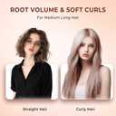 Thermal Brush,10 Temperatures LCD Display Upgrade to 400F 1.5 in Heated Round Brush Curling Iron Heated Ceramic Tourmaline Ionic Comb 110-240V Volum