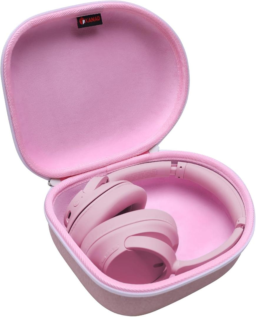 Headphone Headset Case for Beats, Sony, Raycon, JBL, OneOdio, TOZO, SteelSeries, Jabra, Audio-Technica & Sennheiser HeadphonesOuter Pink+Inner Pink (Pink Outside+Pink Inside)