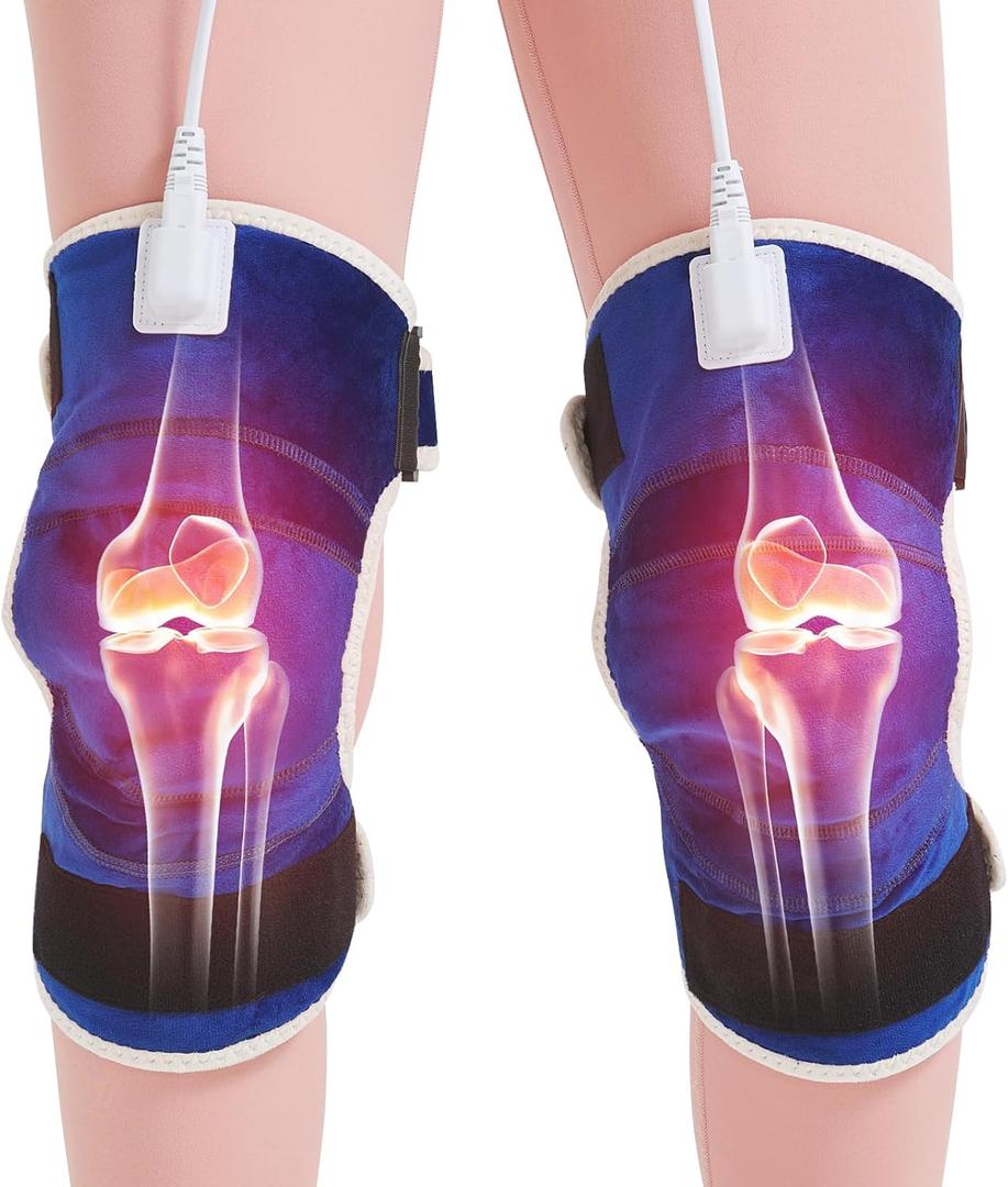 Knee Heating Pad for Pain Relief,Heating Pad for Knee for Aching,Heated Brace for Joint Pain, Soreness Swelling,Auto Shut Off,86~158 Adjustable Temp